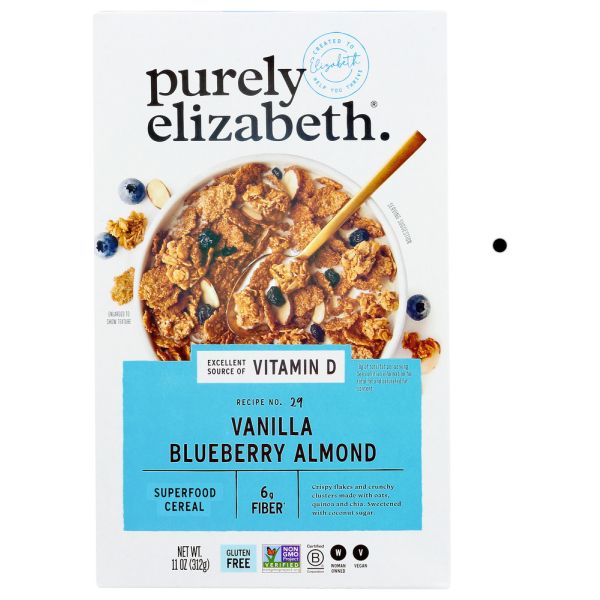 PURELY ELIZABETH: Cereal Vanilla Blueberry Almond, 11 oz