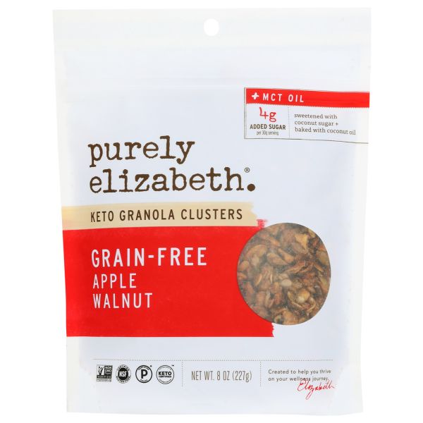 PURELY ELIZABETH: Grain Free Apple Walnut Keto Granola Mct Oil, 8 oz