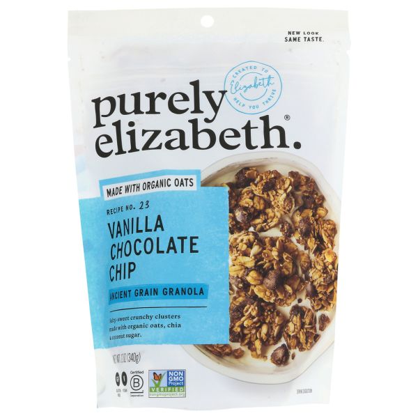 PURELY ELIZABETH: Granola Vanilla Chocolate Chip, 12 oz