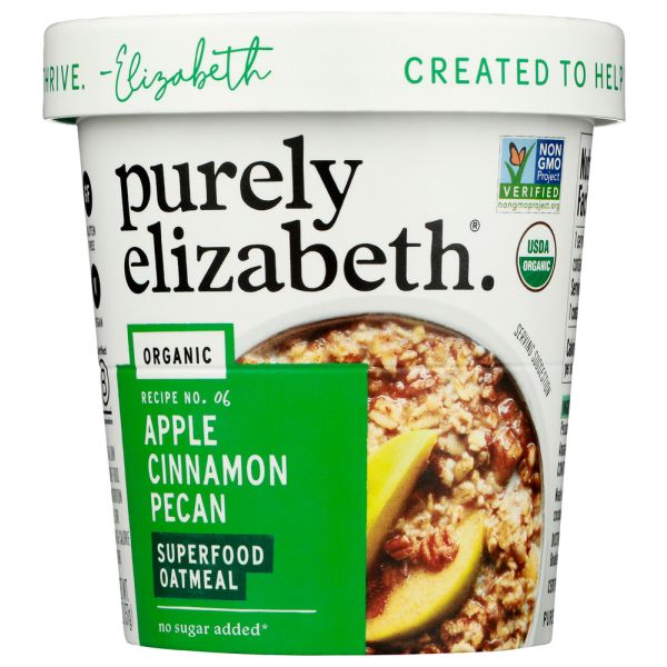 PURELY ELIZABETH: Oatmeal Cup Apple Cinnam, 2 OZ