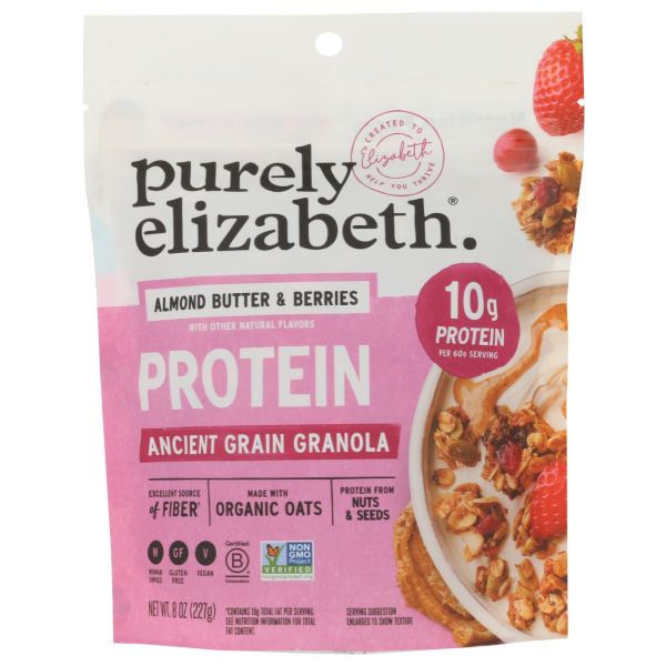 PURELY ELIZABETH: Almond Butter And Berries Ancient Grain Granola, 8 oz