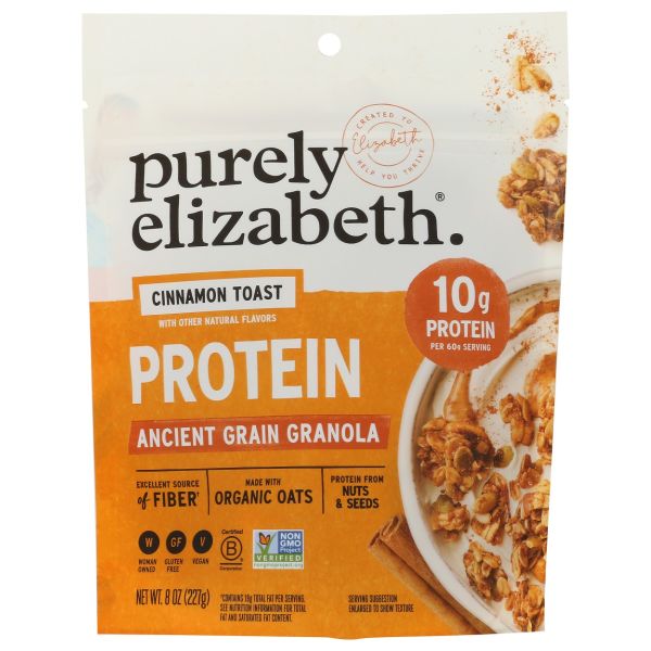 PURELY ELIZABETH: Cinnamon Toast Protein Ancient Grain Granola, 8 oz