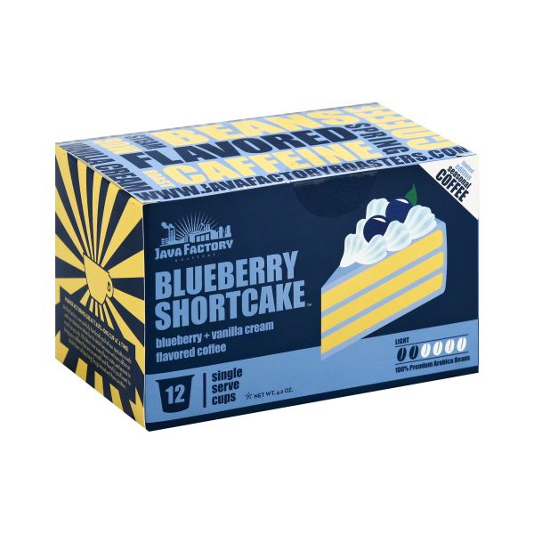 JAVA FACTORY: Coffee Blueberry Shortcake, 12 pc