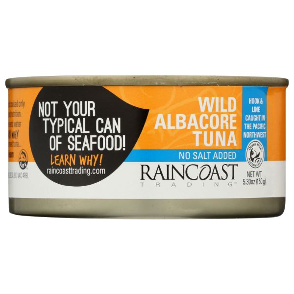 RAINCOAST TRADING: Albacore Tuna No Salt Added, 5.65 oz