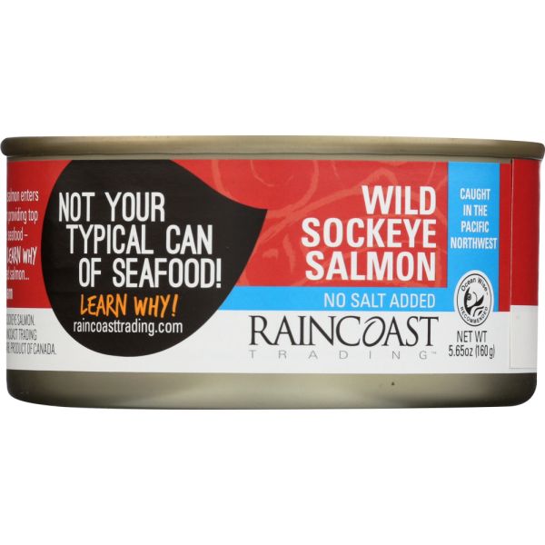 RAINCOAST TRADING: Salmon Sockeye No Salt Added, 5.65 oz