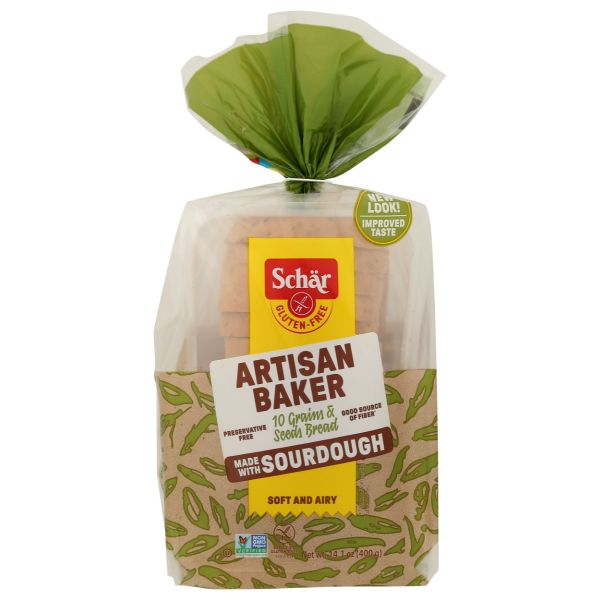SCHAR: Gluten-Free Artisan Baker 10 Grains and Seeds Bread, 14.1 oz