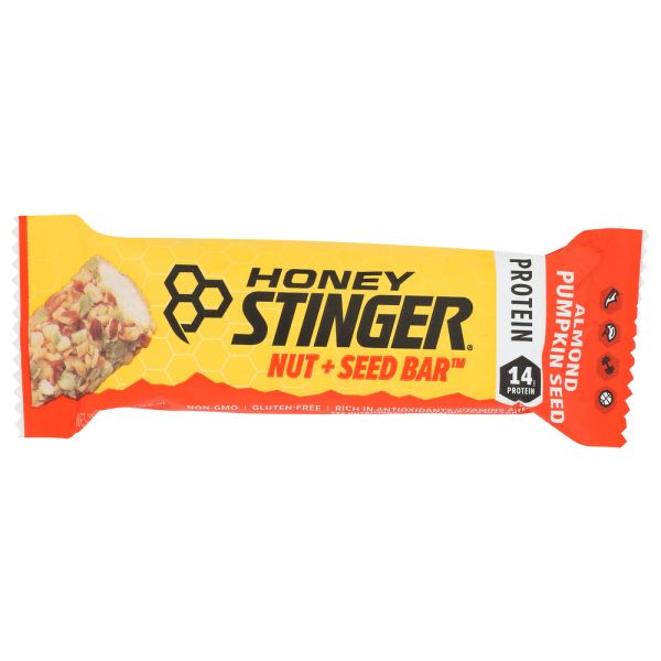 HONEY STINGER: Almond Pumpkin Seed Bar, 1.98 oz