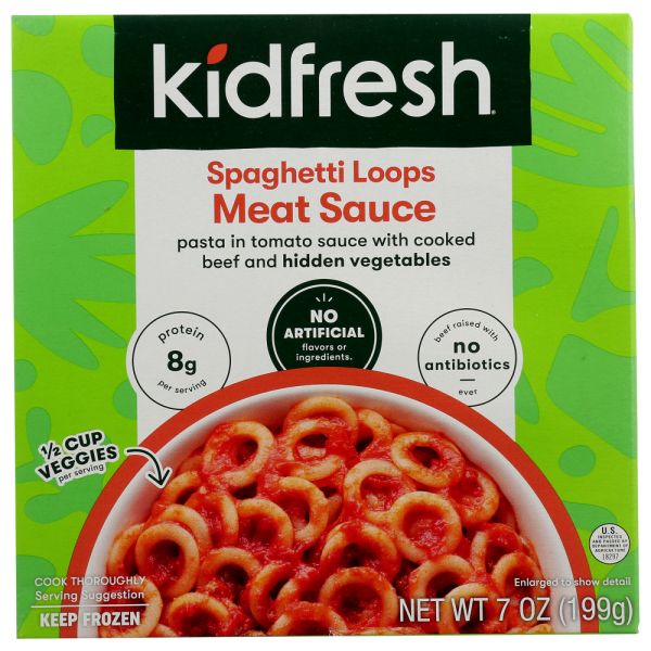 KIDFRESH: Spaghetti Loops Pasta n' Meat Sauce Entree, 7 oz