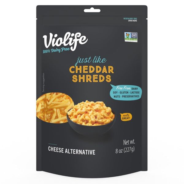 VIOLIFE: Just Like Cheddar Shreds Cheese, 8 oz