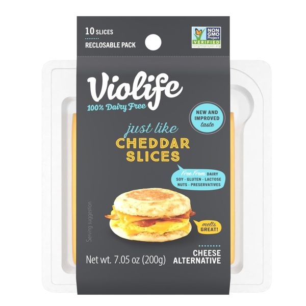 VIOLIFE: Just Like Cheddar Slices Cheese, 7.05 oz