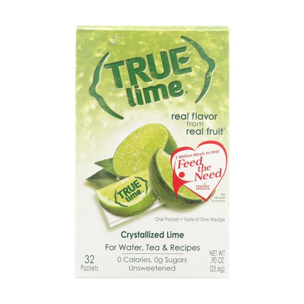 TRUE CITRUS: Lime Crystlzd Pckt 32Pc, 0.9 oz