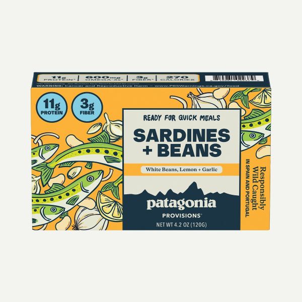 PATAGONIA PROVISIONS: White Beans Lemon Garlic and Leeks Sardines Plus Beans, 4.2 oz