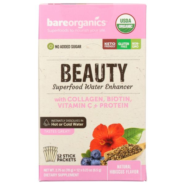 BAREORGANICS: Beauty Superfood Water Enhancer, 2.75 oz