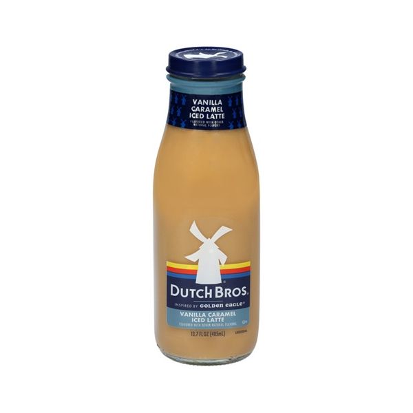 DUTCH BROS: Vanilla Caramel Iced Latte, 13.7 fo