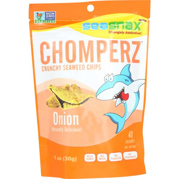 SEA SNAX: Seaweed Chips Chomperz Onion, 1 oz