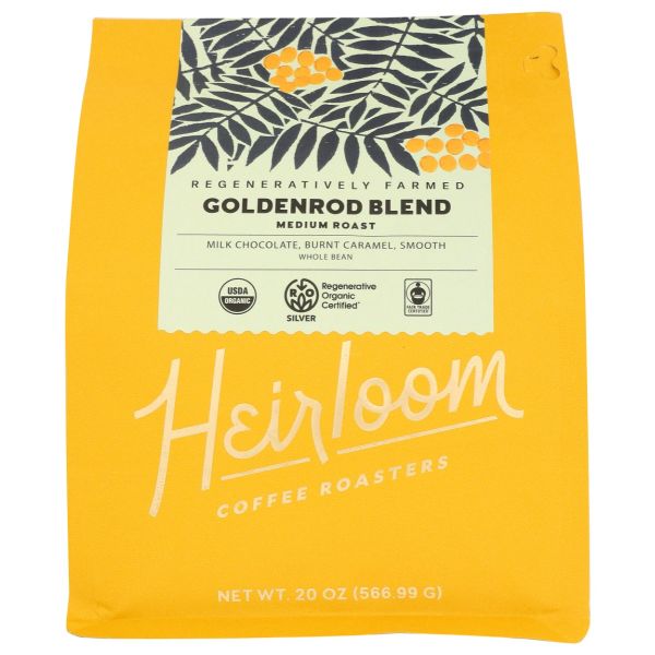 HEIRLOOM: Goldenrod Blend Whole Bean Coffee, 20 oz