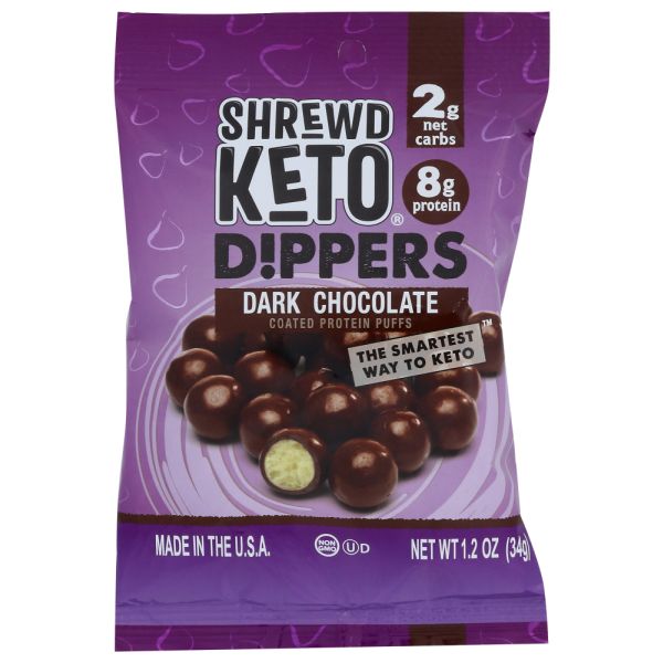 SHREWD FOOD: Dark Chocolate Keto Dippers, 1.2 oz