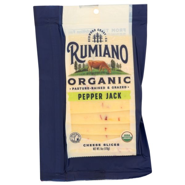 RUMIANO: Organic Sliced Pepper Jack Cheese, 6 oz
