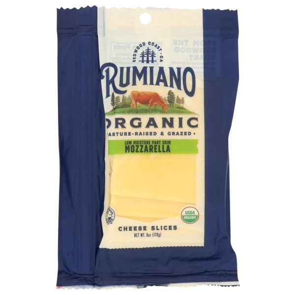 RUMIANO: Organic Sliced Mozzarella Cheese, 6 oz
