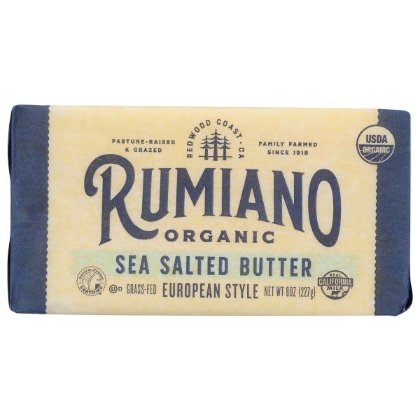 RUMIANO FAMILY: Organic Salted Butter, 8 oz