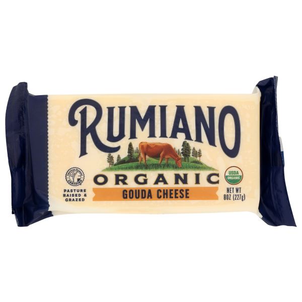 RUMIANO FAMILY: Organic Gouda Cheese Bar, 8 oz