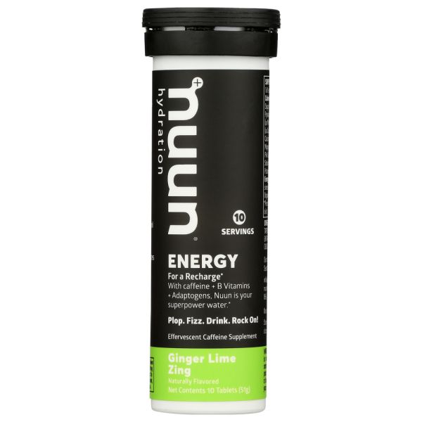 NUUN: Energy Ginger Lime Zing, 10 tb