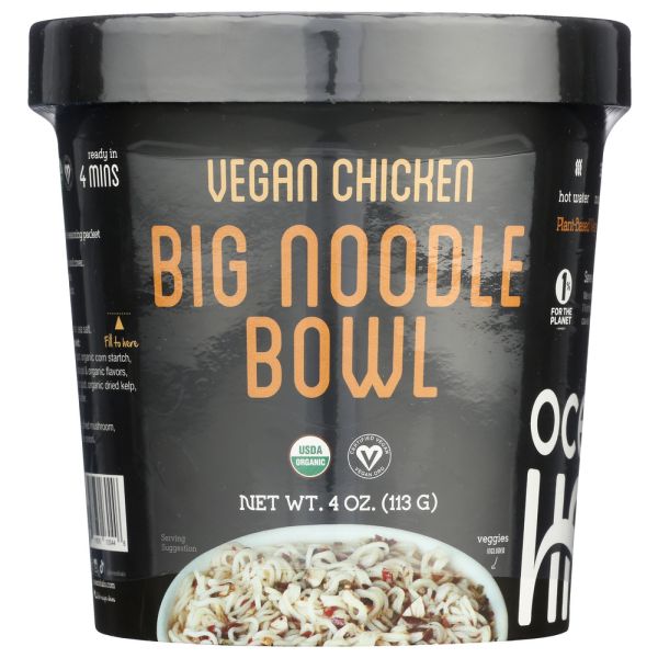 OCEANS HALO: Vegan Chicken Big Bowl Noodles, 4.02 oz