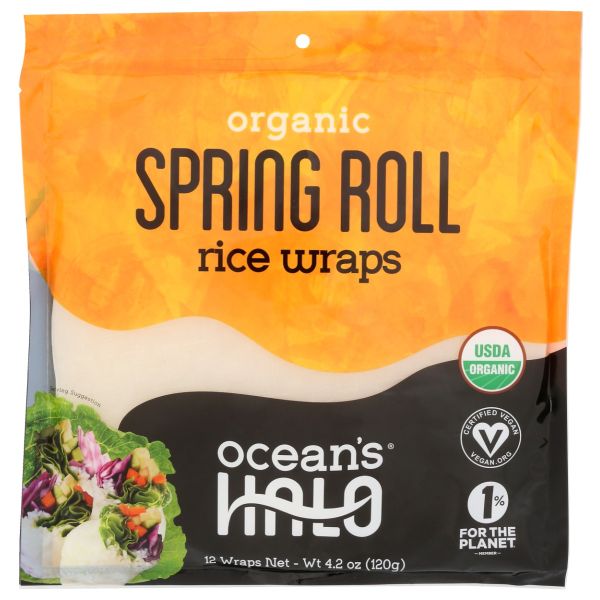 OCEANS HALO: Organic Rice Wraps, 4.2 oz