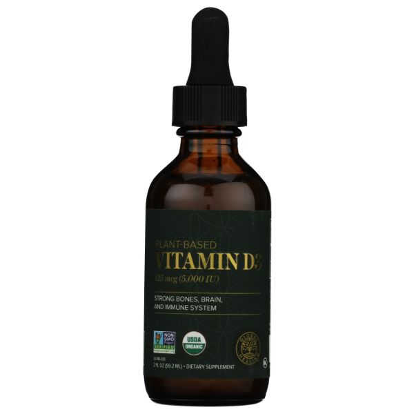 GLOBAL HEALING: Organic Vitamin D3 Liquid Supplement, 2 fo