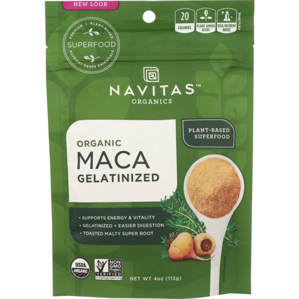 NAVITAS: Maca Powder Gelatinized Organic, 4 oz