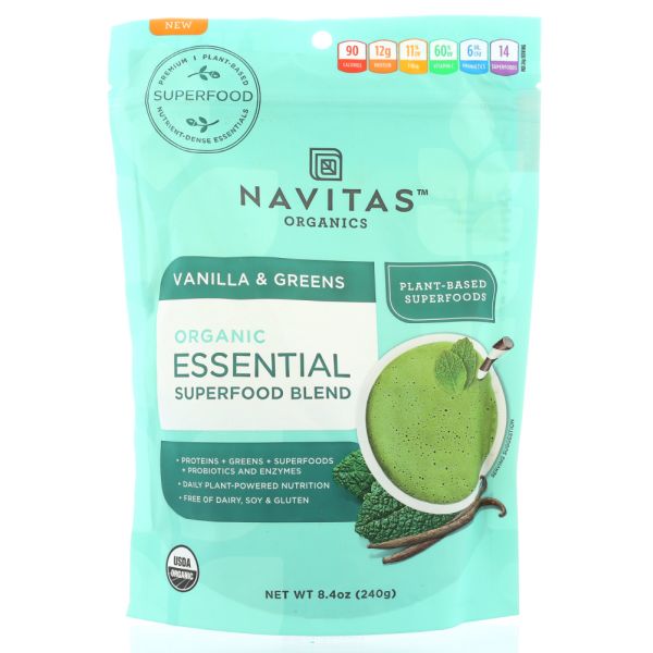 NAVITAS: Essential Blend Vanilla & Greens, 8.4 oz