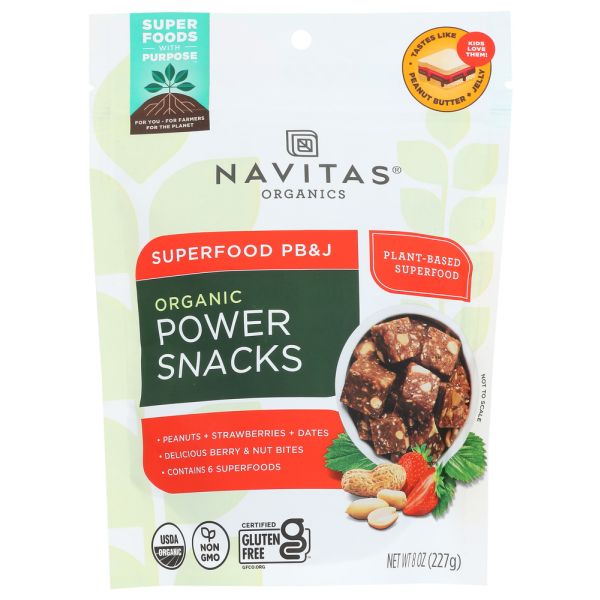 NAVITAS: Organic Power Snacks Pb and J Org, 8 oz