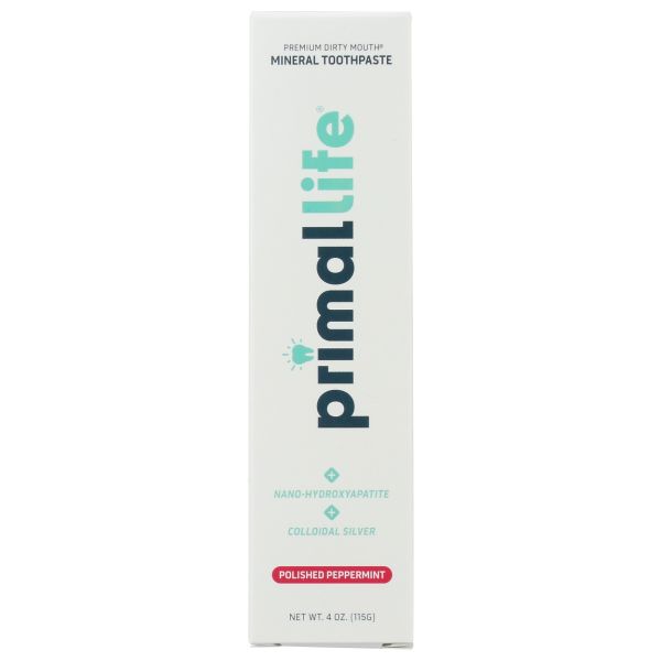 PRIMAL LIFE ORGANICS: Polished Peppermint Toothpaste, 4 oz