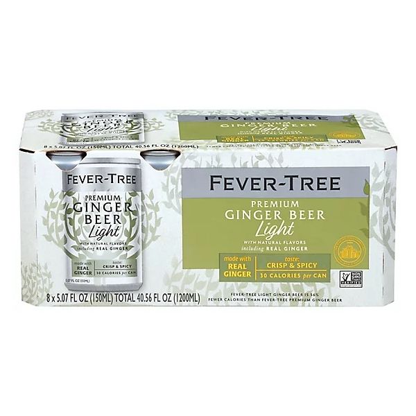 FEVER TREE: Light Ginger Beer 8Pack, 40.56 fo