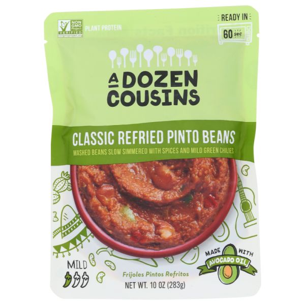 A DOZEN COUSINS: Classic Refried Pinto Beans, 10 oz