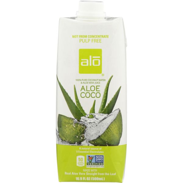 ALO: Coconut Water Aloe Vera Juice, 16.9 oz