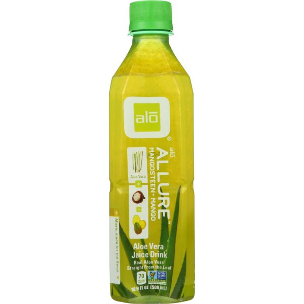 ALO: Allure Aloe Vera Mangosteen Mango Juice Drink, 16.9 fo