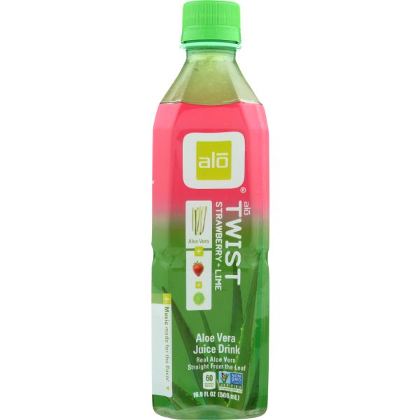 ALO: Twist Aloe Strawberry & Lime, 16.9 fl oz