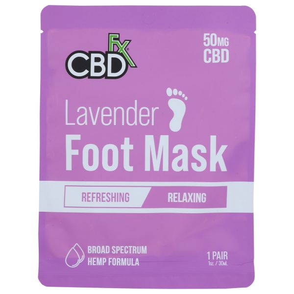 CBDFX: Foot Mask Cbd Lavender, 1 pc