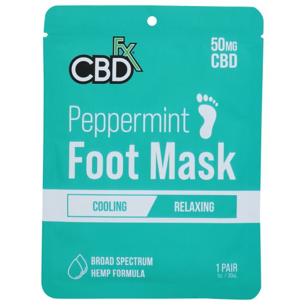 CBDFX: Foot Mask Cbd Peppermint, 1 pc