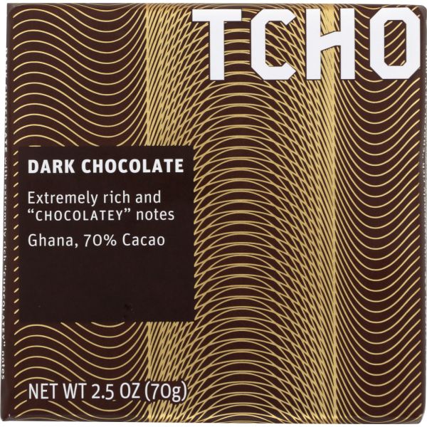 TCHO: Dark Chocolate Bar, 70 gm