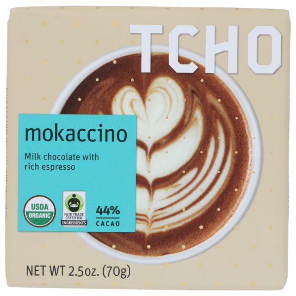 TCHO: Milk Chocolate Bar Mokaccino, 2.5 oz