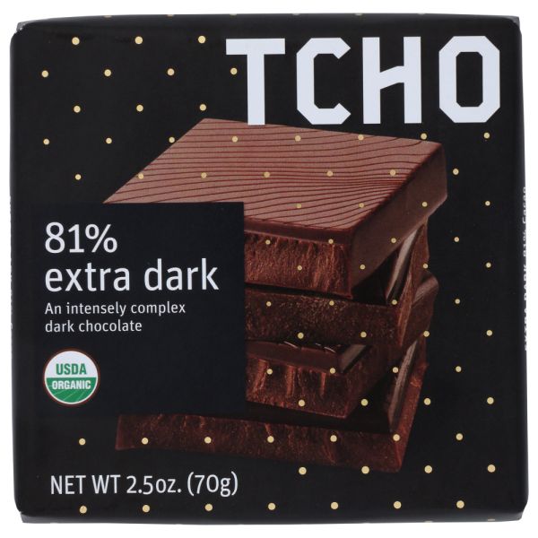 TCHO: Chocolate Bar Extra Dark, 2.5 oz