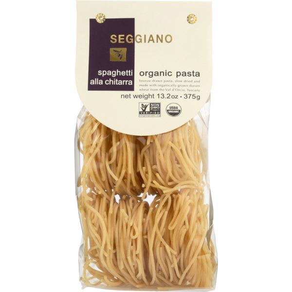 SEGGIANO: Organic Spaghetti Alla Chitarra Pasta, 13.25 oz