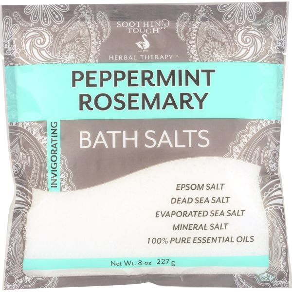 SOOTHING TOUCH: Bath Salt Peppemint Rosemary, 8 oz