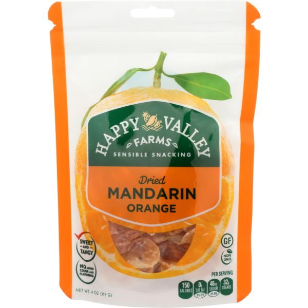 HAPPY VALLEY FARMS: Fruit Dried Mandarin Orange, 4 oz