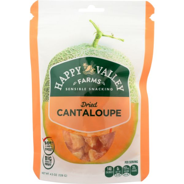 HAPPY VALLEY FARMS: Dried Fruit Cantaloupe, 4.5 oz