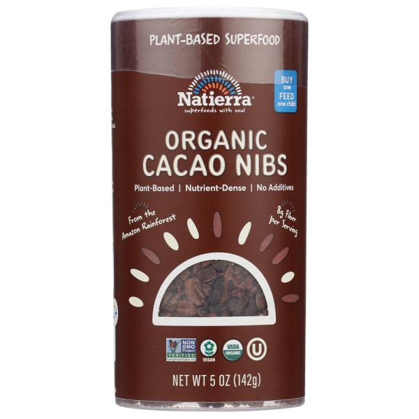 NATIERRA: Organic Cacao Nibs Shaker, 5 oz