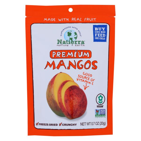 NATIERRA: Freeze Dried Premium Mangos, 0.7 oz