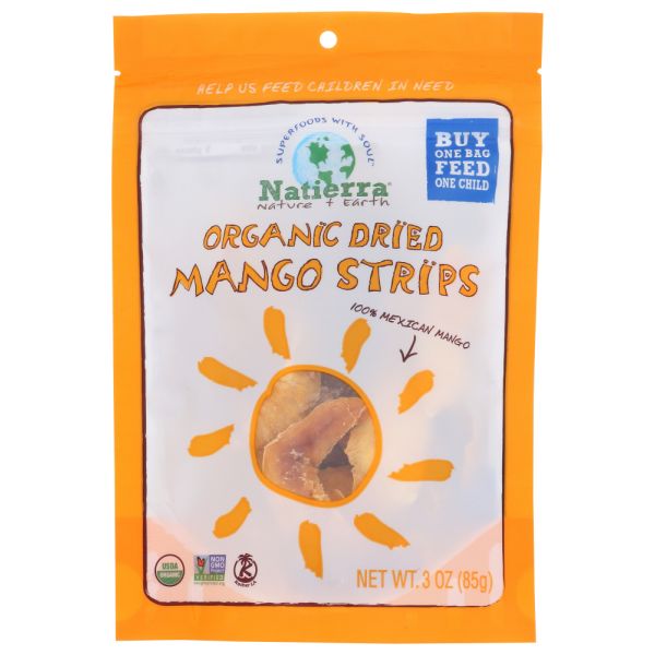 NATIERRA: Organic Dried Mango Strips, 3 oz